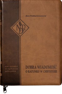 Nowy Testament NPD, ciemnobrązowa, suwak i paginatory