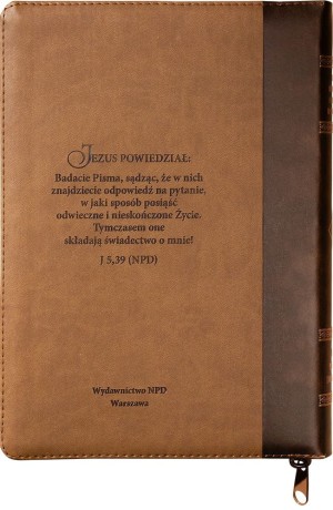 Nowy Testament NPD, ciemnobrązowa, suwak i paginatory